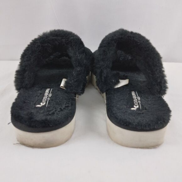 Koolaburra by UGG Fuzz On Faux-Fur Slide Sandals Slippers Black 1123352 Size 6 - Picture 9 of 12